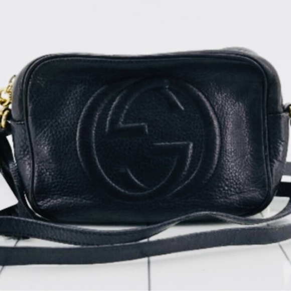 Gucci Soho Disco Gold Hardware Crossbody Small Black Leather - Picture 1 of 8